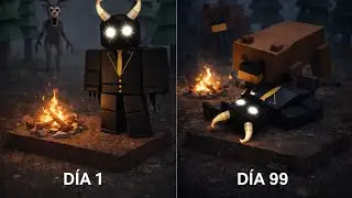 Sobreviví 99 días en 99 noches en el bosque #roblox 