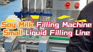 Small-scale soy milk filling machine / compact liquid filling production line