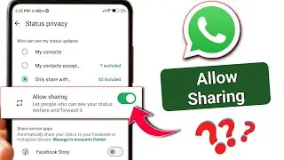 Allow Sharing Whatsapp | Allow Sharing Whatsapp Status Kya Hai | Whatsapp Allow Sharing Option 