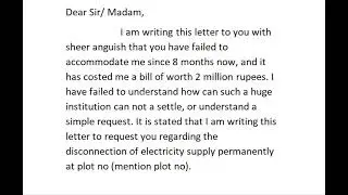 An application For Permanent Disconnection of Electricity Supply by a commercial user