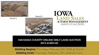 Mahaska County Online Land Auction - 207.2 acres m/l