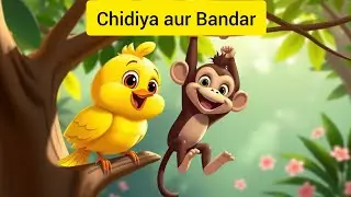 चिड़िया और बंदर की मज़ेदार कहानी | Cute Bird & Monkey Story for Kids