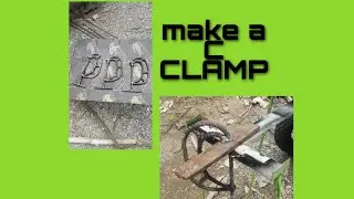 DIY make a  C Clamp use rebar w/ thread rod