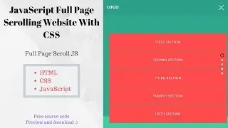 JavaScript Full Page Scrolling Website With CSS