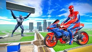 Franklin Found Gaint Spiderman Bike - INDIAN BIKES DRIVING 3D