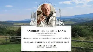 In loving memory of Andrew James Grey Lang