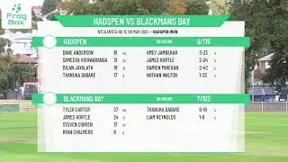 HCT20Cup Hurricanes Community Twenty20 Cup SF - Hadspen v Blackmans Bay
