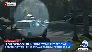Video shows Anaheim High School running team members struck by vehicle in crash