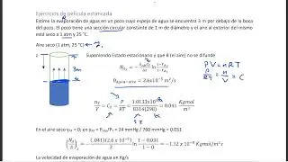 Película estancada - ejemplo 1 - Transferencia de masa