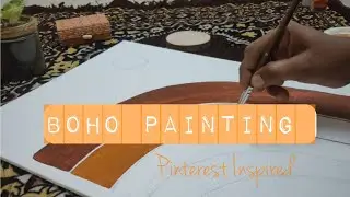 Minimalist Boho Canvas Painting 🎨🖌️ PINTEREST Inspired|Acrylic|DIY|My Candle Light
