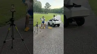 BTS MINI CYBER TRUCK VS CARTER SHARER🚒🚀 #cybertruck #funny #comedy #shorts #usa