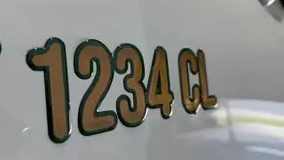 Custom Domed Raised Boat Registration Numbers & Letters Decal Stickers V16