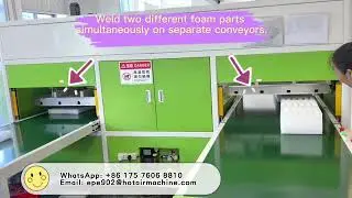 Double-Head Double-Station Automatic Hot Plate Welding Machine for PE, EPE, XLPE Foam