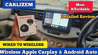 NEW CARLIZEM A7 PRO WIRELESS ADAPTER ! Covert Your Wired Android Auto / Apple Carplay into Wireless