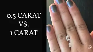 Diamond Size Comparison: 0.5 Carat vs. 1 Carat Emerald Shape Stones