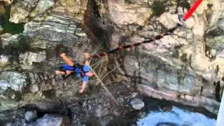 Bungee Jumping off the Bridge to Nowhere in Azusa, CA