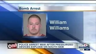 Man arrested after explosive device detonates, sickens officers