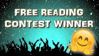 Free reading contest winner for the first week of January