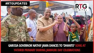 Governor Nathif Jama dances to 'Dhanto' song at Yathrib Primary during Jamhuri Day celebrations