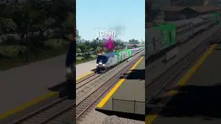 Braking Competition!  #railsim #movieclip #roblox #train #railway #gaming #fail