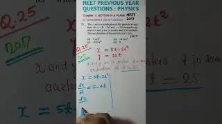 NEET 2017 Q-25 Chapter 3 Motion in a plane