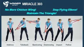 WINNER SPIRIT MIRACLE 303 Golf Swing Training Aid, No More Chicken Wing, Maintain The Triangle