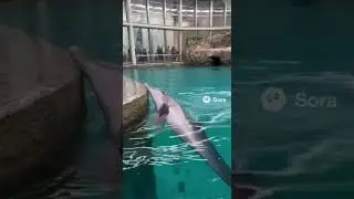 Penguin Dolphin Rescue | #penguin #funnyanimals #viralshorts #lol #aquarium