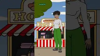 ricky and roxie try hot dogs  #animation #animationvideo #cartoon #notyourtype #kidsvideo #shorts