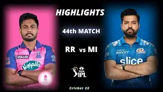 RR vs MI 44th Match IPL 2022 Highlights | RR vs MI Full Match Highlights | Hotstar | Cricket 22