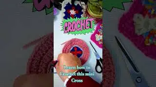 Small Cross Tutorial available.Small charm #diy #crochet #tutorial #easy #cross #pattern #love