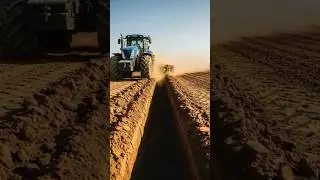 Extreme Industrial Plowing 🚜💨 #truck #tractor