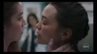Grey's Anatomy (21x2) Jules and Mika Kiss in the Elevator