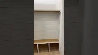 Building out the mudroom with a bench & shelf at the top #mudroom #carpentry #construction #diy #mdf