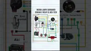 Skema lampu daymaker dengan 2 relay gl neo-tech