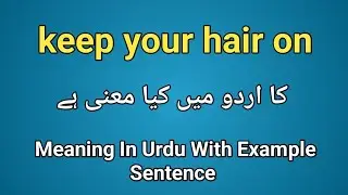 keep your hair on idiom meaning in urdu/ hindi| keep your hair on idiom in sentence