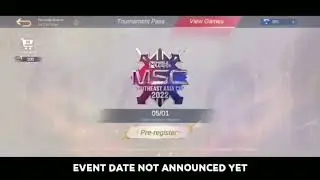 Mobile legends || Upcoming MSC Tournament pass Event 2022 || Update