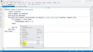 Simple Bounc Ball Animation on Form by timer in VB NET 2012