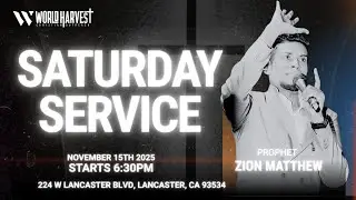 Saturday Service | Guest Speaker Prophet Zion Matthew