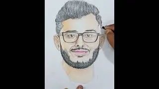 Sketch of @CarryMinaty || how to draw CarryMinati full video on this  channel go check it out #short