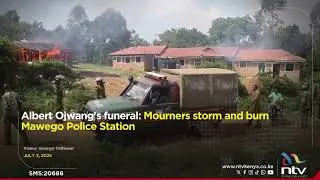 Albert Ojwang's funeral: Mourners storm and burn Mawego Police Station