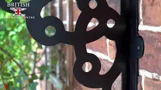 Ornate Heavy Duty Iron Hanging Basket Bracket
