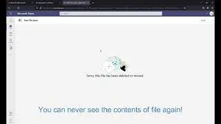 Permanently delete a file shared in Teams Chat