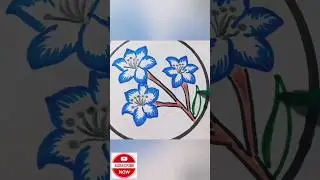 drawing a flower branch ❤😍😘😊 #drawing #drawingflowers #flowers #handwork#artwork#shorts#viral #feed