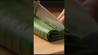 Banana Leaf Macro Cut | Realistic Plant Texture Sounds #asmrshorts #satisfying