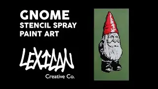 How To Paint With Stencils and Spray Paint On Canvas - Gnome Art