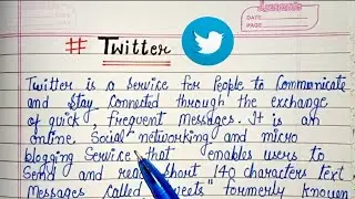 Essay writing on Twitter app  || What is twitter application in English || Twitter kya hai