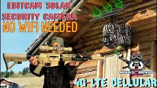 EBITCAM 4G LTE Cellular Wireless Trail Security Camera Solar Powered 360&deg; Pan/tilt 2K Night Vision