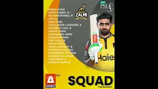 Peshawar Zalmi Squad 2024 | Peshawar Zalmi PSL 9 Squad | PSL 9