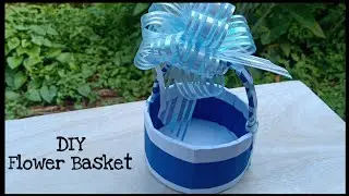 DIY Flower Basket from Cardboard | How To Make Simple Flower Basket  | Cardboard Craft Ideas