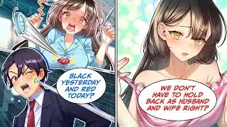 [Manga Dub] The beautiful receptionists button came flying at my face! [RomCom]